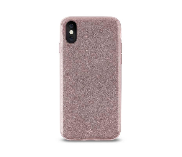 Etui Glitter Shine Cover do iPhone X/XS różowe złoto - 381592 - zdjęcie